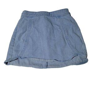 Pacsun Jean Skirt Womens Size 23 Mini Short Light Wash Denim Zip Cut Off